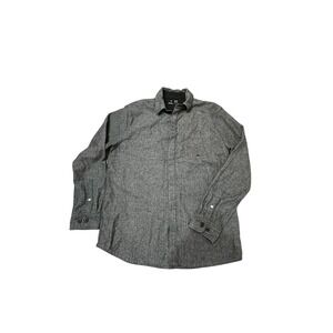 Emerica Women's Long Sleeve Gray Button Up Shirt‎ Streetwear Size Large EUC